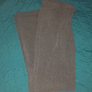 Grey fit and flare work slacks